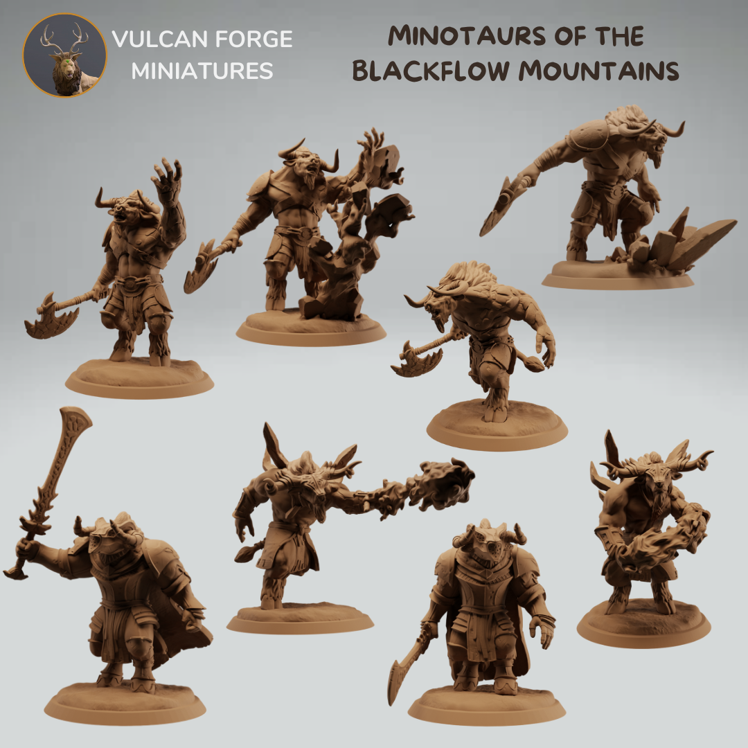 Elemental minotaur warriors bundle - pre supported